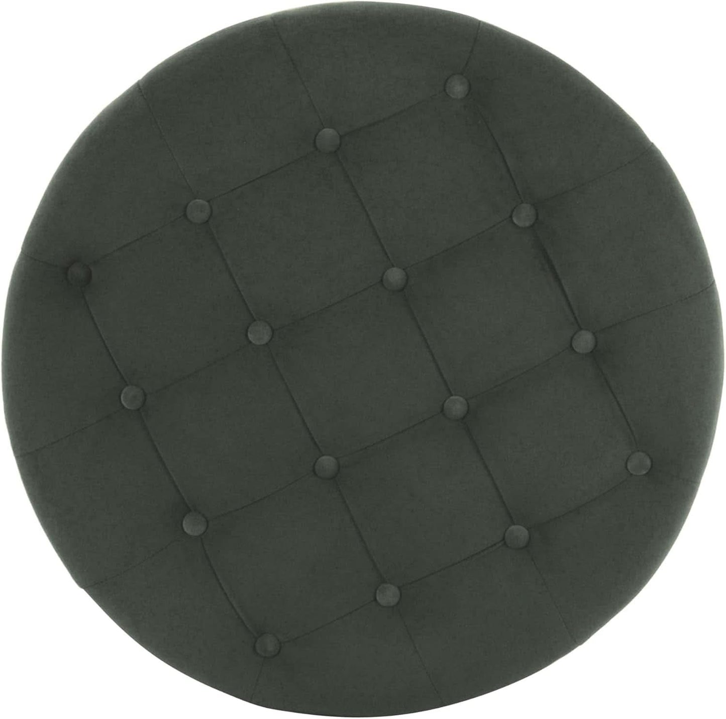 Handcrafted Loden Green Velvet Storage Ottoman