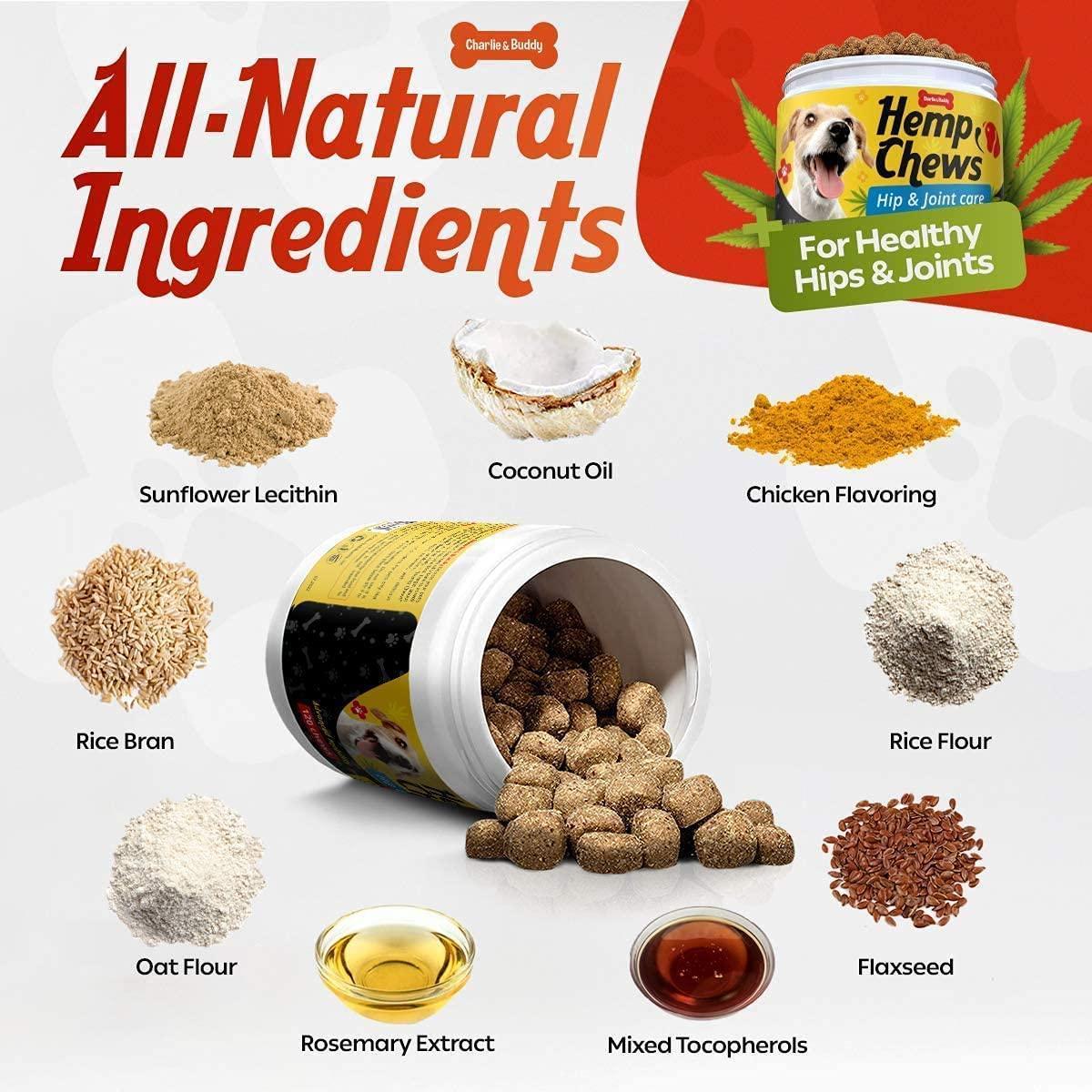 Hemp Hip & Joint Supplement for Dogs - 120 Count
