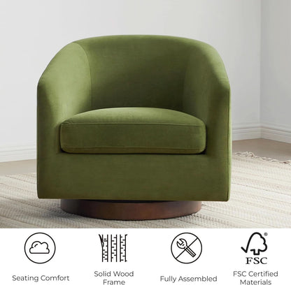 Forest Green Velvet Swivel Accent Chair Collection