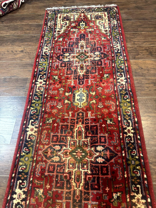 Vintage 1970s Indo Persian Heriz Runner Rug