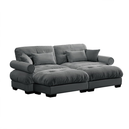 Super Comfort Oversized Modular Sectional Sofa With Movable Ottoman - Marijuana Mama