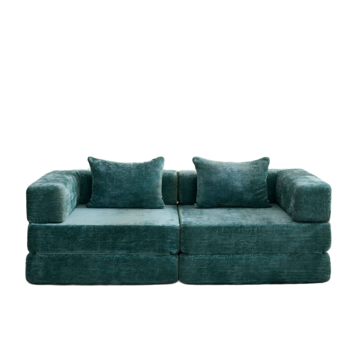Convertible Floor Sofa Bed With Pillow Back Support Armrest - Marijuana Mama