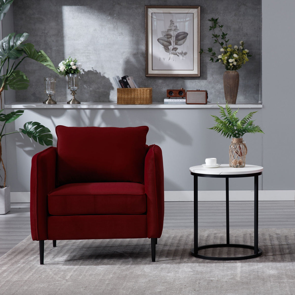 Accent Chair With Pillow For Living Room - Marijuana Mama