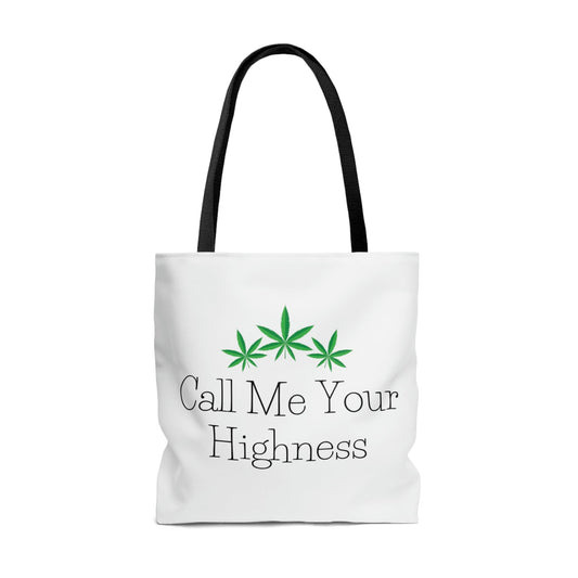 "Call Me Your Highness" Green Leaf Tote Bag