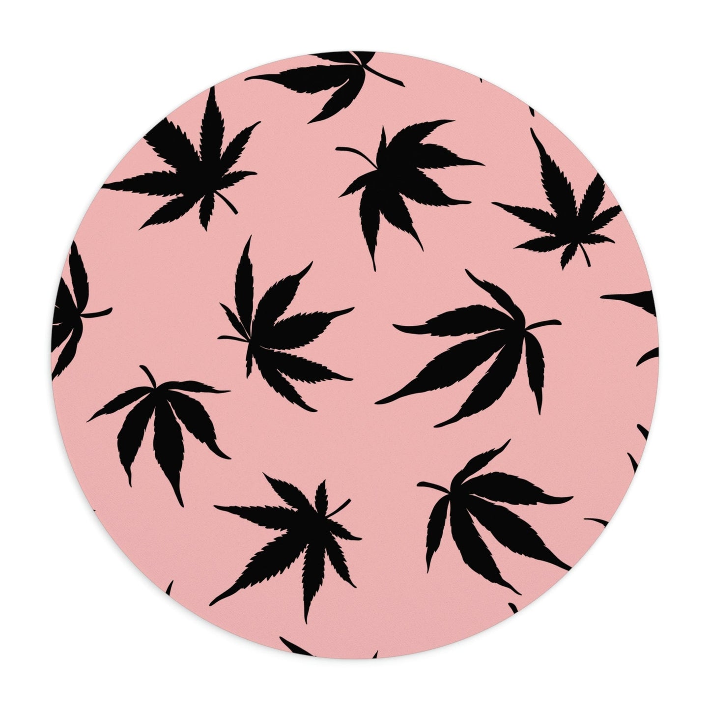 Marijuana Leaves Pink Mouse Pad