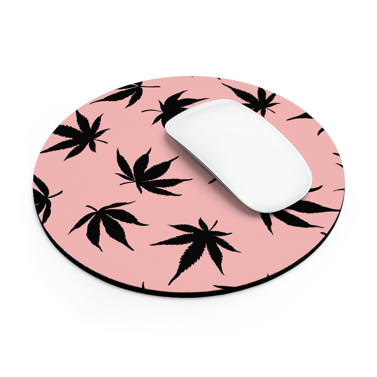 Marijuana Leaves Pink Mouse Pad