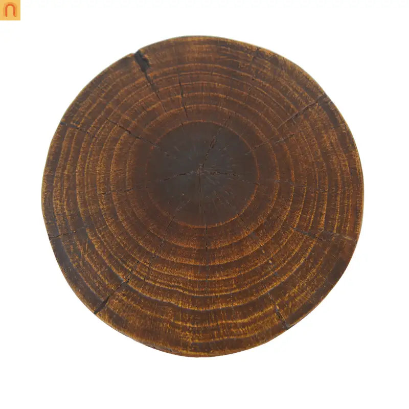 Outdoor End Table Antique Brown Hollow Wood