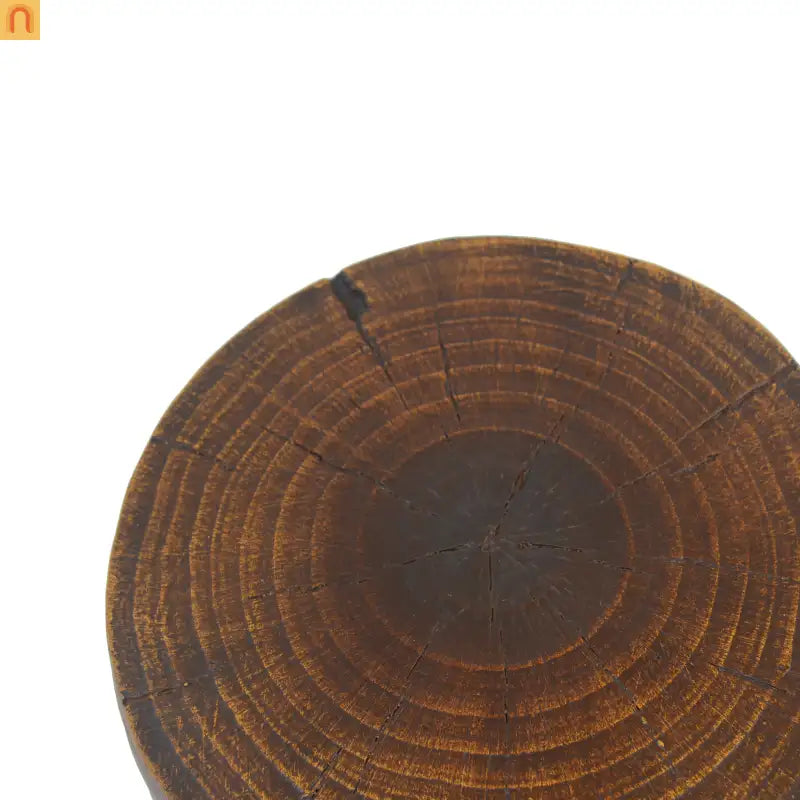 Outdoor End Table Antique Brown Hollow Wood