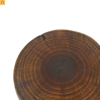 Outdoor End Table Antique Brown Hollow Wood