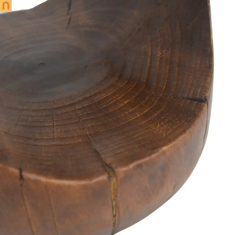 Outdoor End Table Antique Brown Hollow Wood