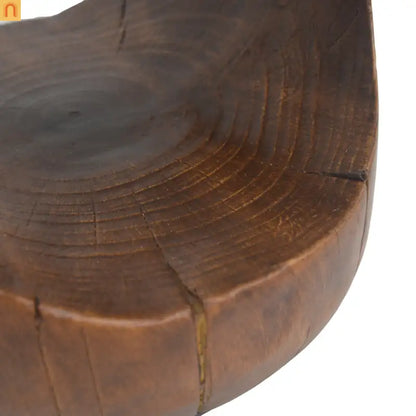 Outdoor End Table Antique Brown Hollow Wood
