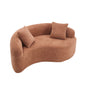 S-Curve Chenille Coral Loveseat