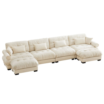 Super Comfort Oversized Modular Sectional Sofa With Movable Ottoman - Marijuana Mama