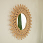 Round Hemp Rope Diamond Pattern Wall Mirror