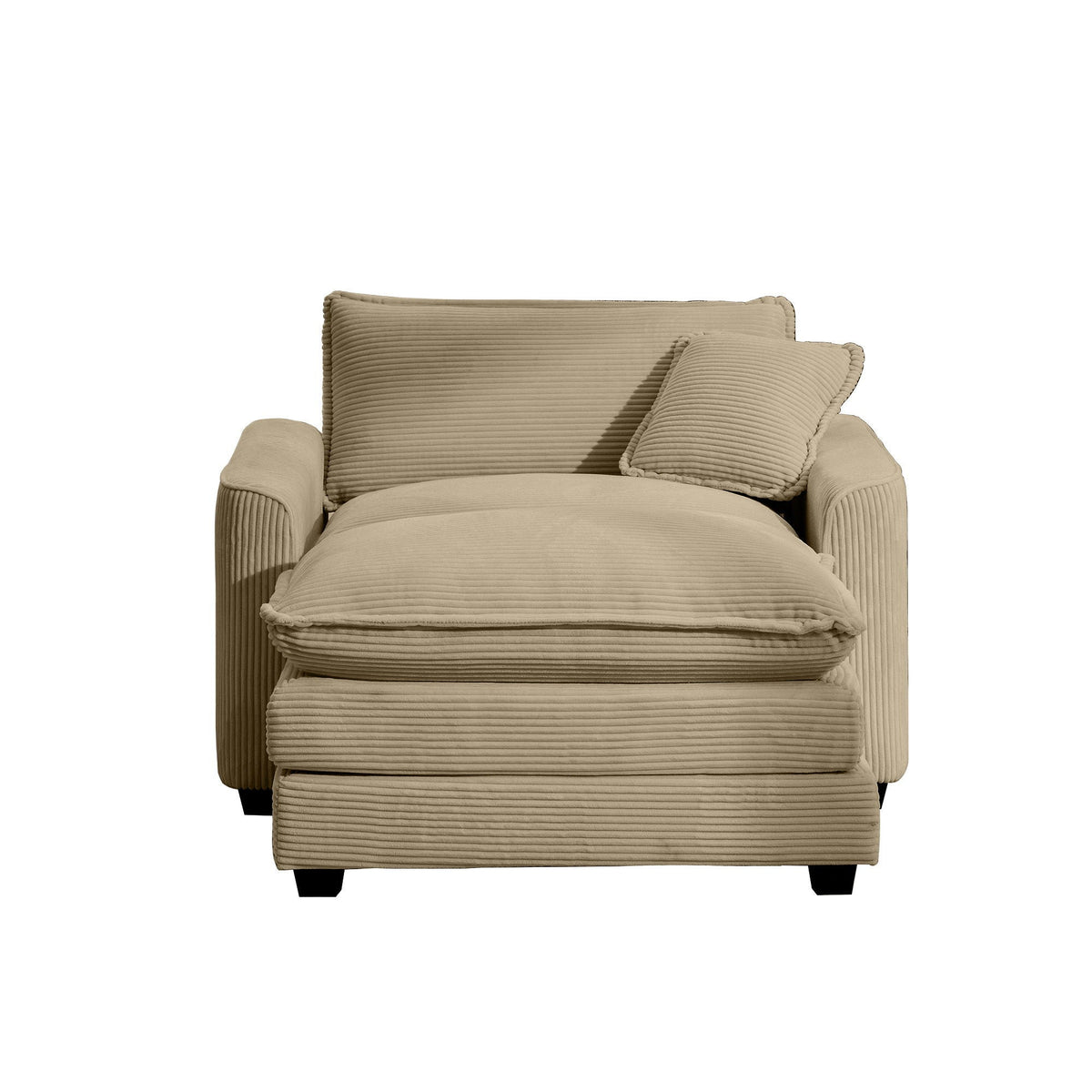 Classic Modern Comfortable Single Chair Deep Seat Sofa With Footstool - Marijuana Mama