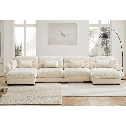 Super Comfort Oversized Modular Sectional Sofa With Movable Ottoman - Marijuana Mama