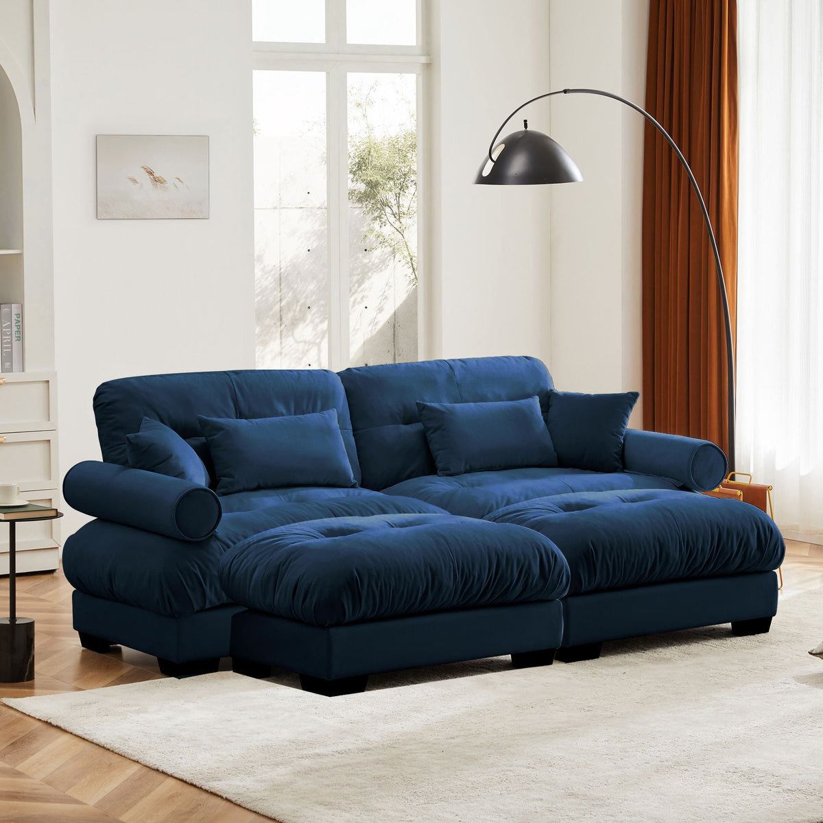 Super Comfort Oversized Modular Sectional Sofa With Movable Ottoman - Marijuana Mama