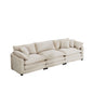 Mid-Century Modern 3 Seater Sectional Sofa With Arm And Throw Pillows - Marijuana Mama