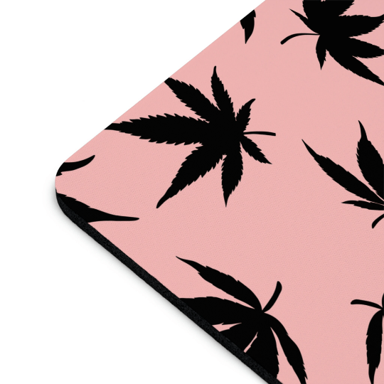 Marijuana Leaves Pink Mouse Pad