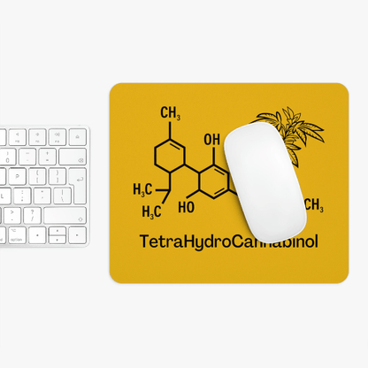 Tetrahydrocannabinol (THC) Yellow Mouse Pad