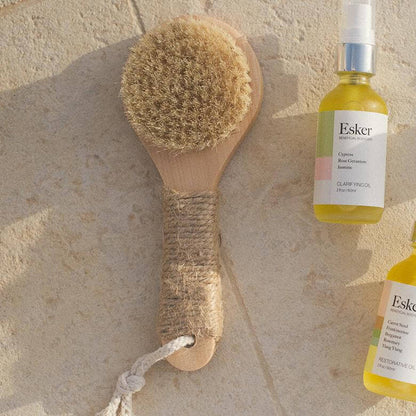 Natural Bristle Dry Hemp Brush