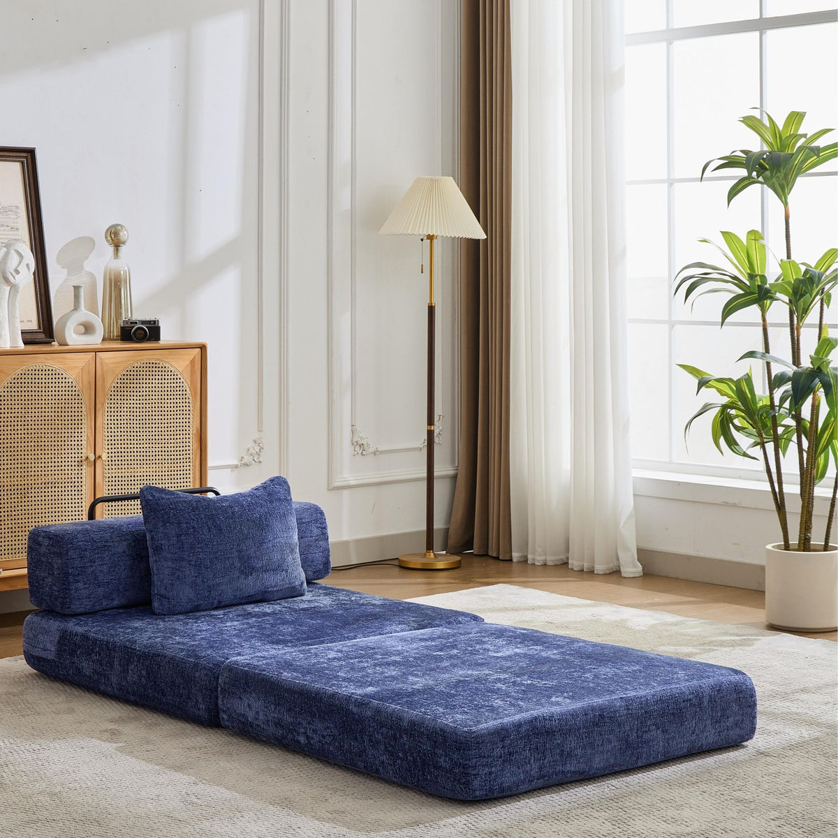 Convertible Floor Sofa Bed With Fixed Shape Frame For Living Room - Marijuana Mama