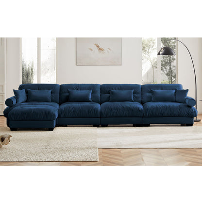 Super Comfort Oversized Modular Sectional Sofa With Movable Ottoman - Marijuana Mama