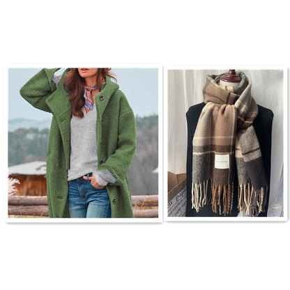 Women's Tweed Medium-length Trench Coat