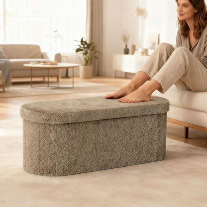 Folding Storage Ottoman