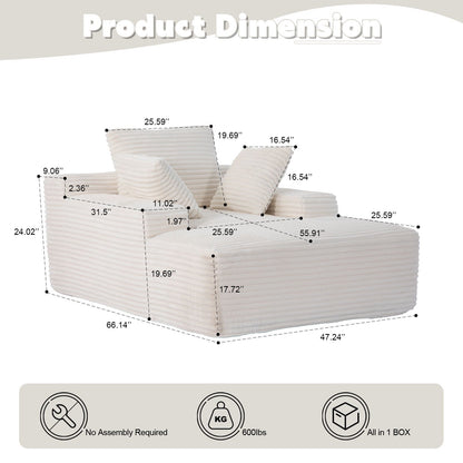 Oversized Chaise Lounge Chair Cozy Cloud Couch - Marijuana Mama