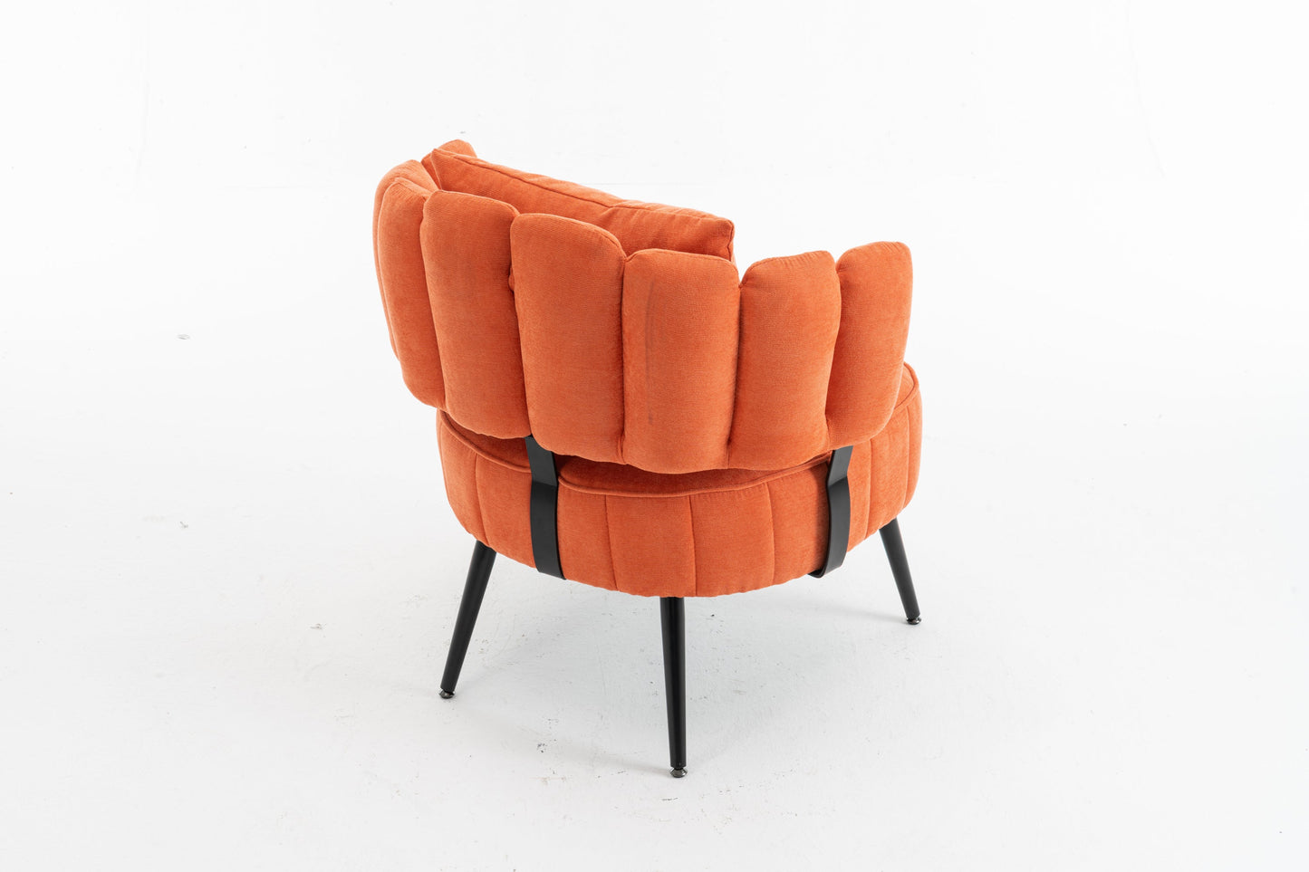 Chenille Orange Accent Chair
