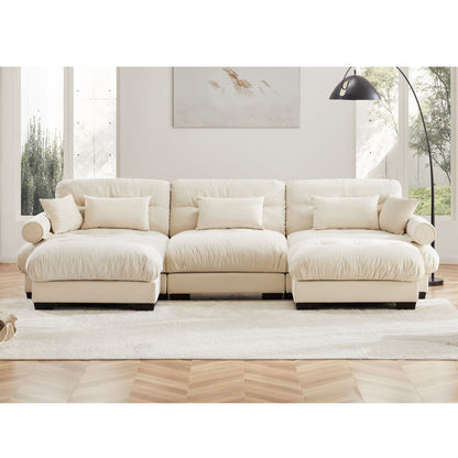Super Comfort Oversized Modular Sectional Sofa With Movable Ottoman - Marijuana Mama