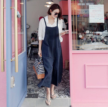 Wide Leg Cotton & Hemp Sling Jumpsuit - Marijuana Mama