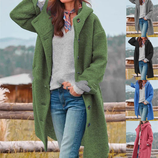 Women's Tweed Medium-length Trench Coat