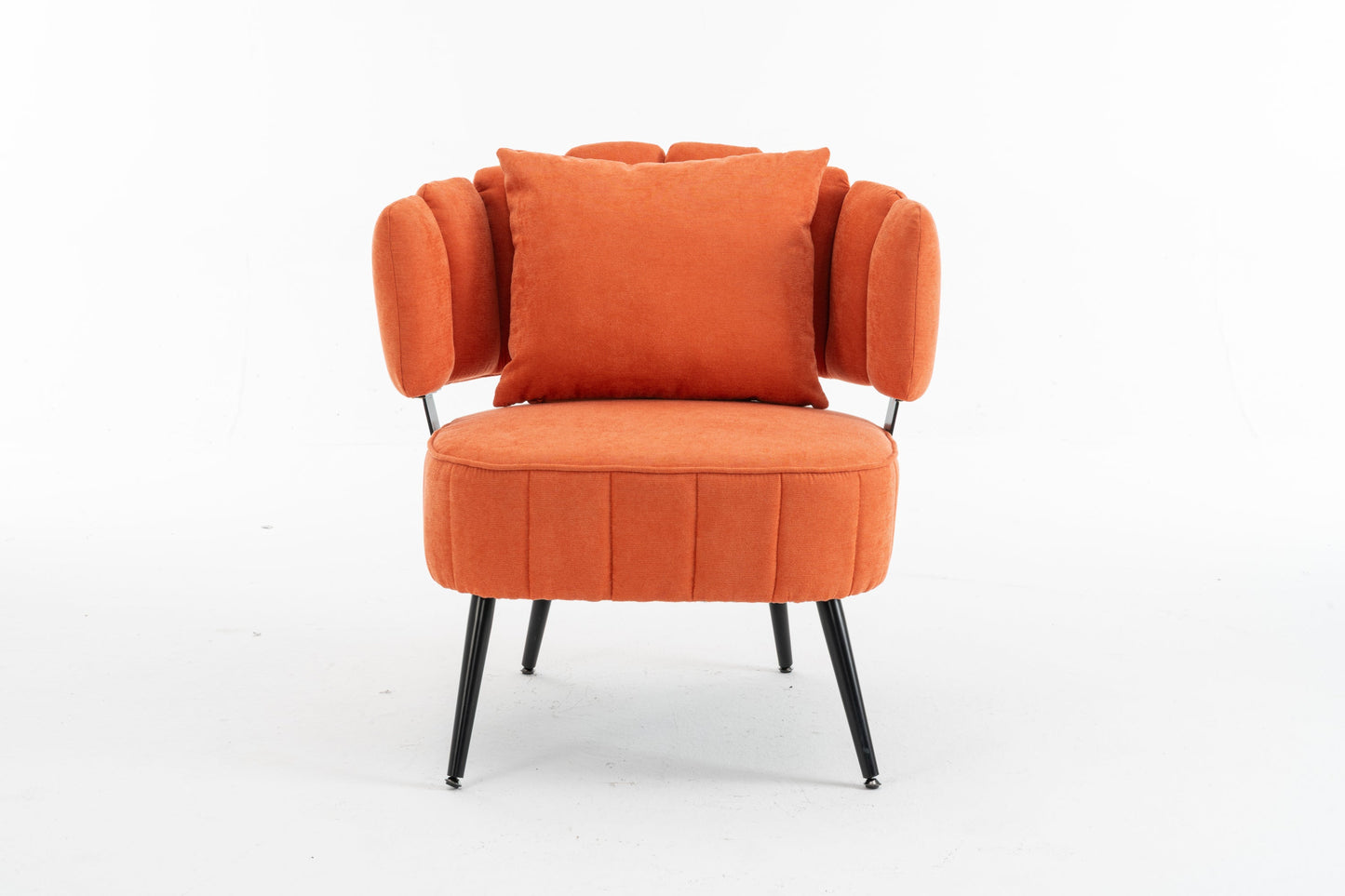 Chenille Orange Accent Chair
