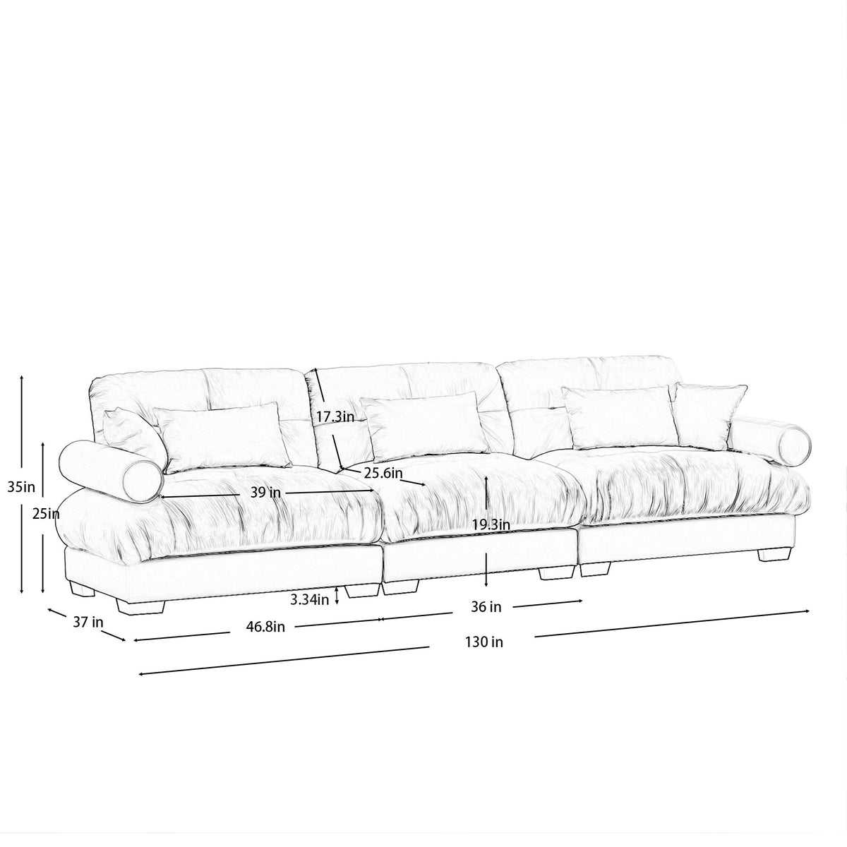 Modern Oversize Sofa With Cloud Like Comfort - Marijuana Mama