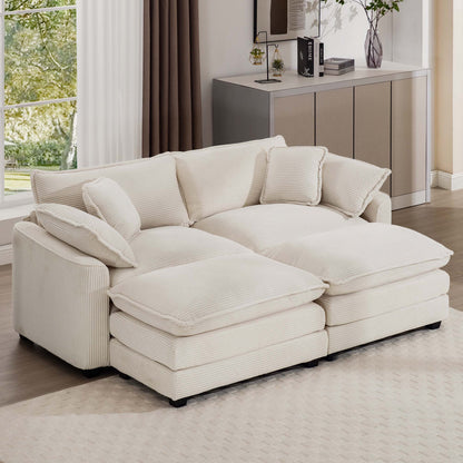 Modern Oversized Modular Cushion Sofa With Ottoman - Marijuana Mama