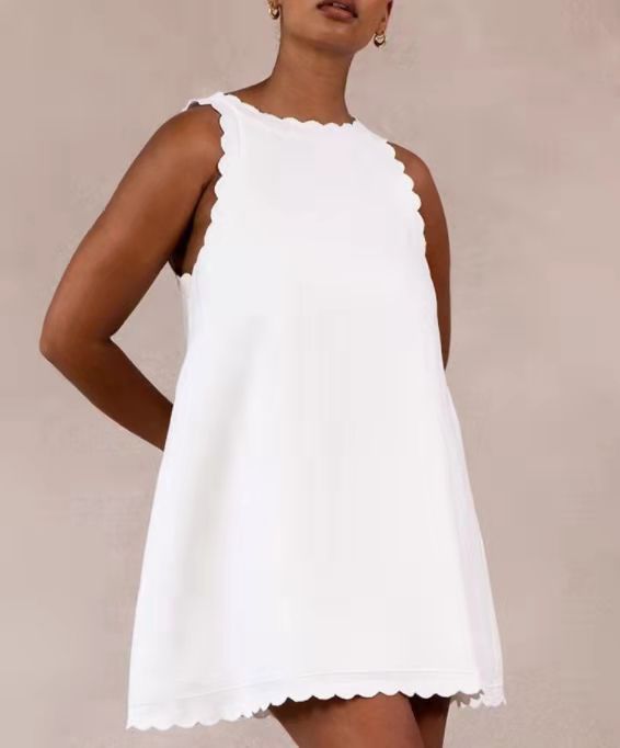 Cotton & Hemp Ruffled Women's Dress - Marijuana Mama