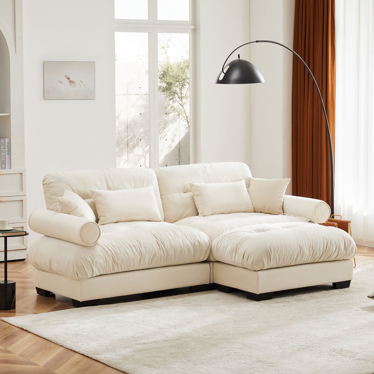 Super Comfort Oversized Modular Sectional Sofa With Movable Ottoman - Marijuana Mama