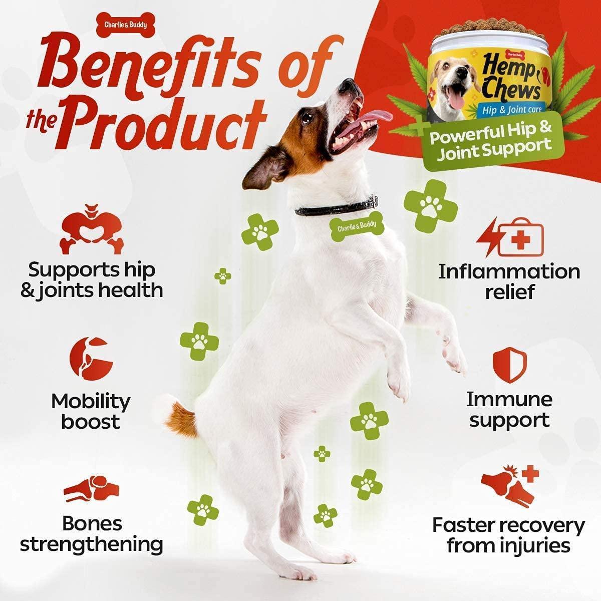 Hemp Hip & Joint Supplement for Dogs - 120 Count