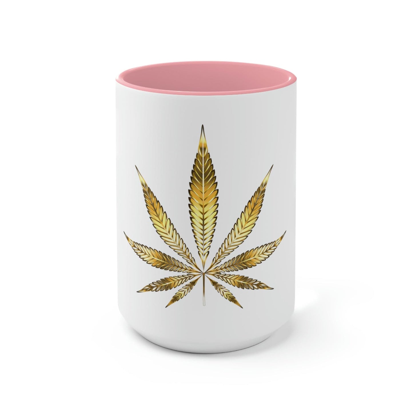 Gold Pot Leaf Coffee Mug