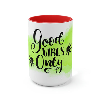 Good Vibes Only Two-Tone Marijuana Mug
