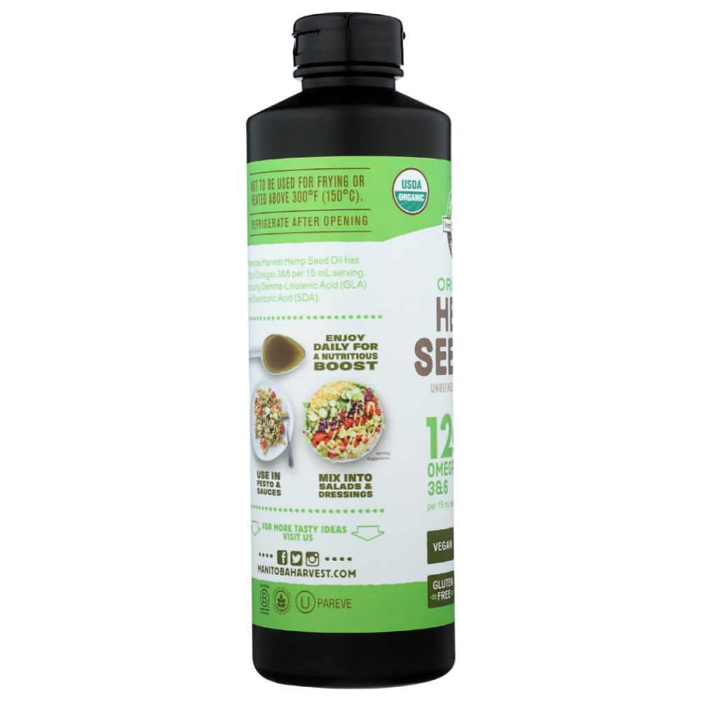 Organic Hemp Seed Oil, 16.9 oz