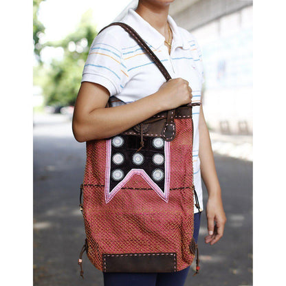 Hemp & Leather Shoulder Bag