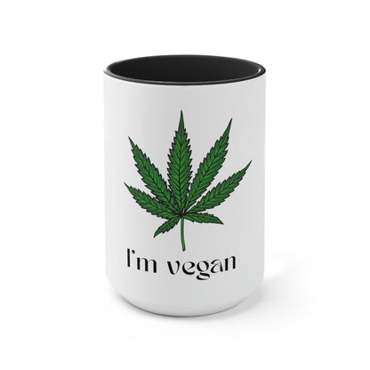 "I'm Vegan" Pot Leaf Coffee Mug