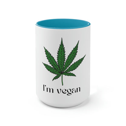 "I'm Vegan" Pot Leaf Coffee Mug