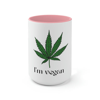 "I'm Vegan" Pot Leaf Coffee Mug