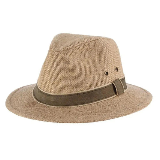Hemp Straw Outback Fedora Hat