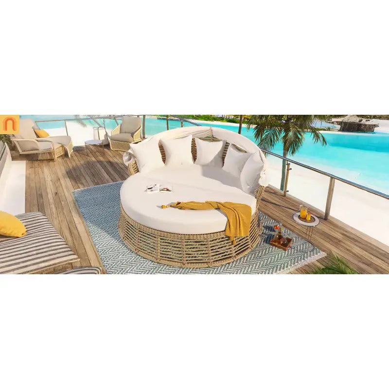 Chaise Lounge Canopy Round Daybed