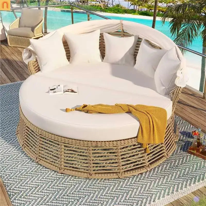 Chaise Lounge Canopy Round Daybed